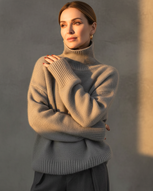 Jess™ | Classic Knitted High Collar