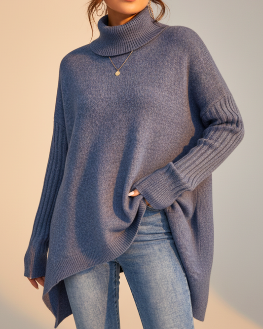 Eve™ | High Collar Oversized Sweater