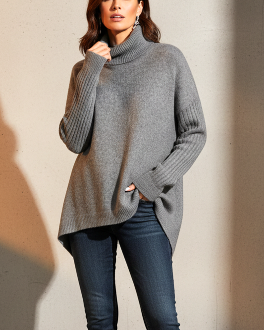Eve™ | High Collar Oversized Sweater