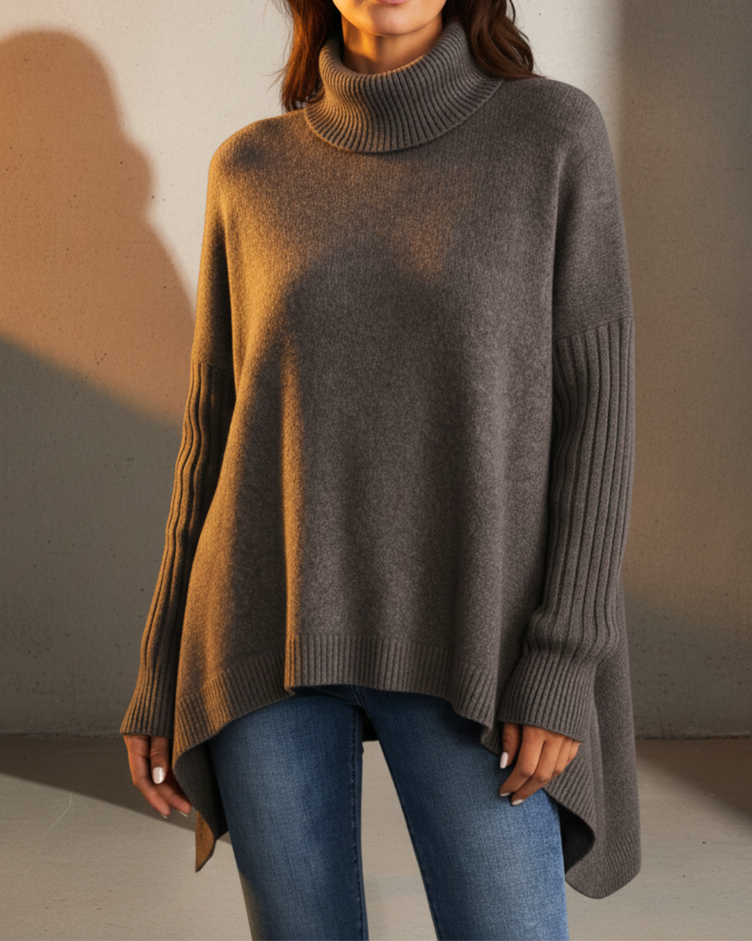 Eve™ | High Collar Oversized Sweater