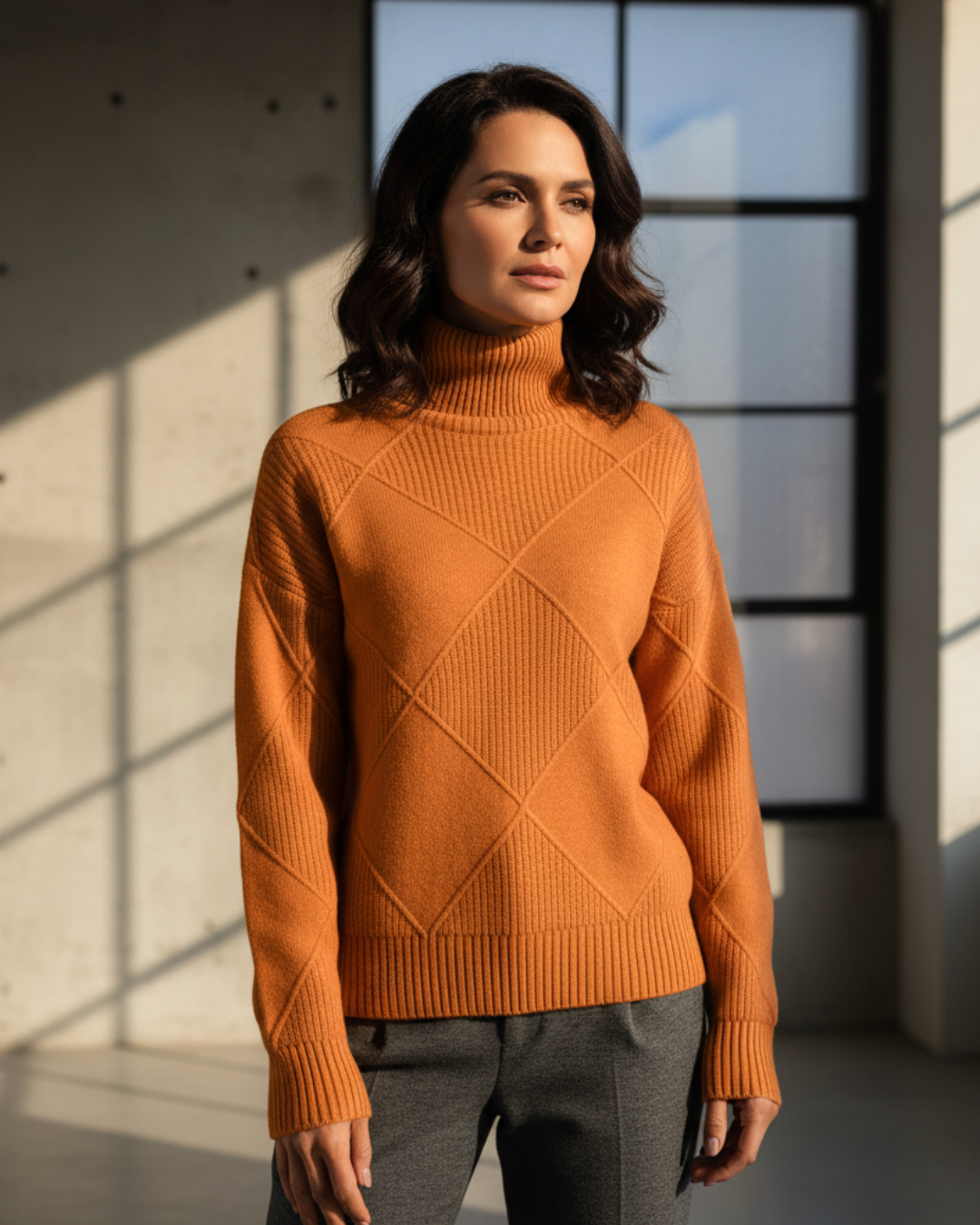 Kate™ | Woolen Knitted Turtle Neck