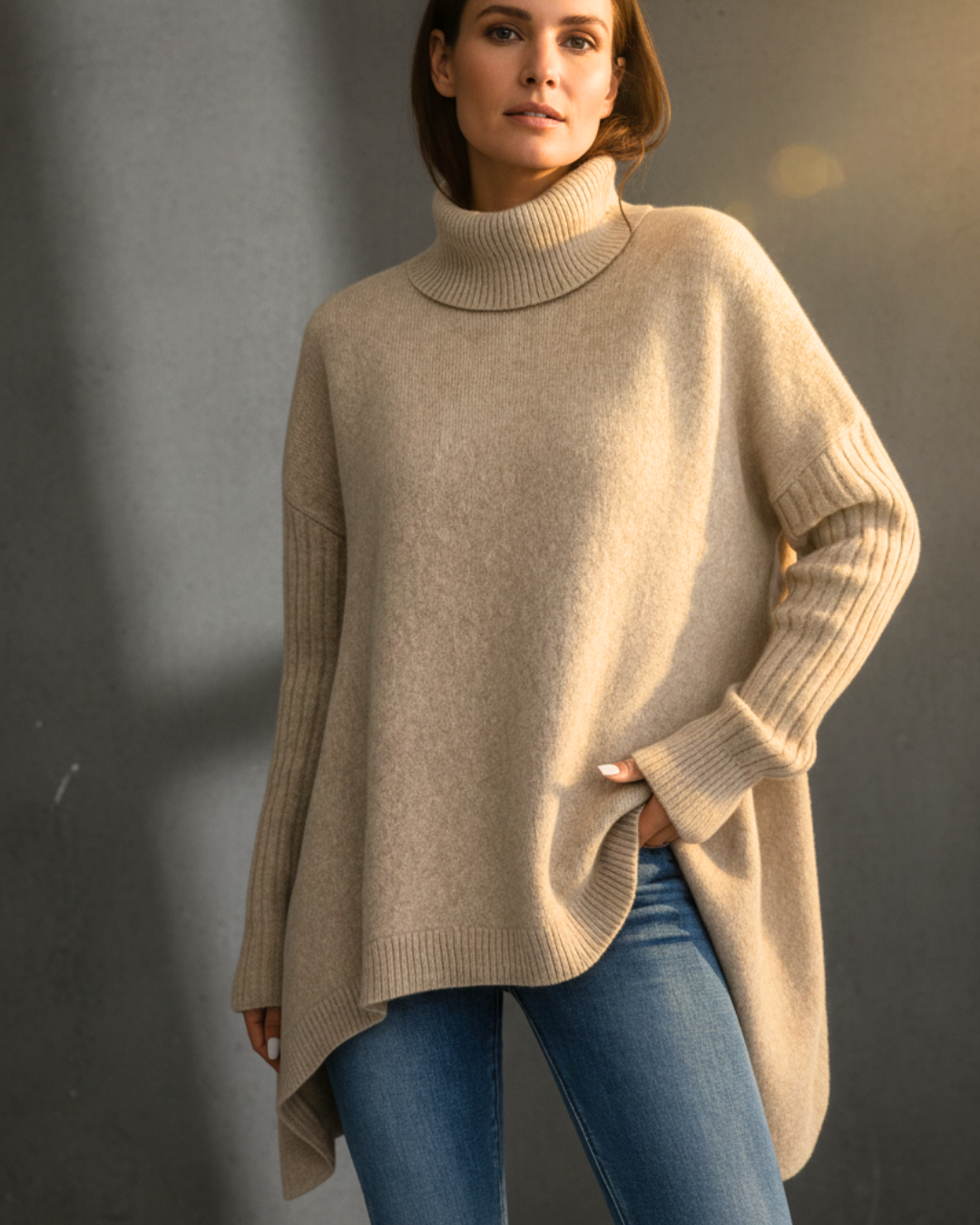 Eve™ | High Collar Oversized Sweater