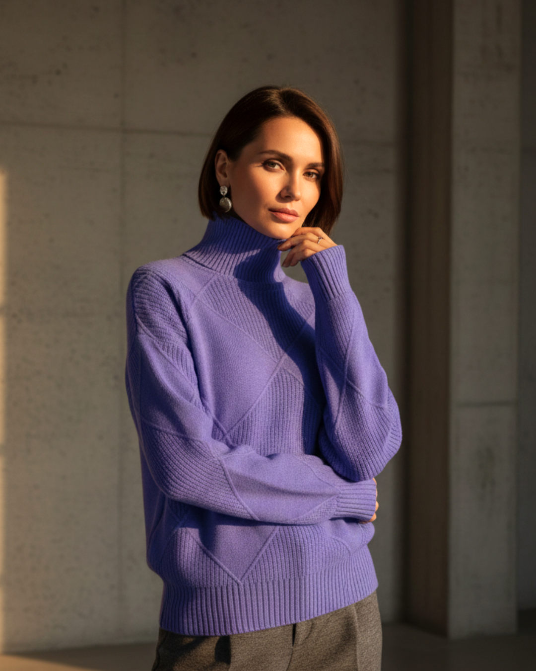 Kate™ | Woolen Knitted Turtle Neck