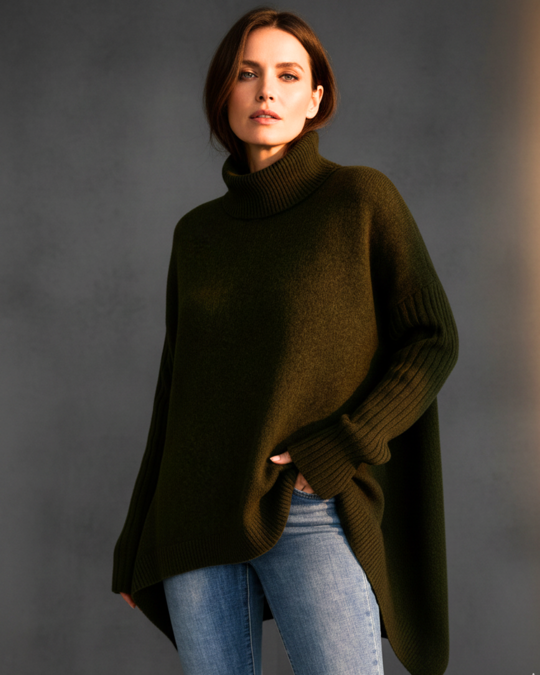 Eve™ | High Collar Oversized Sweater