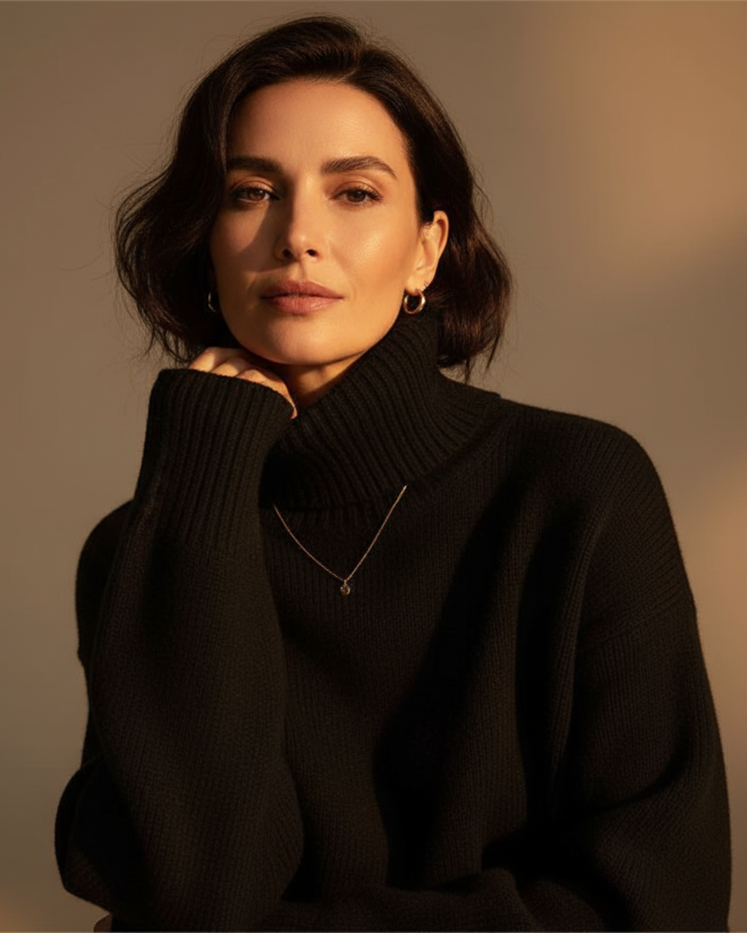 Jess™ | Classic Knitted High Collar