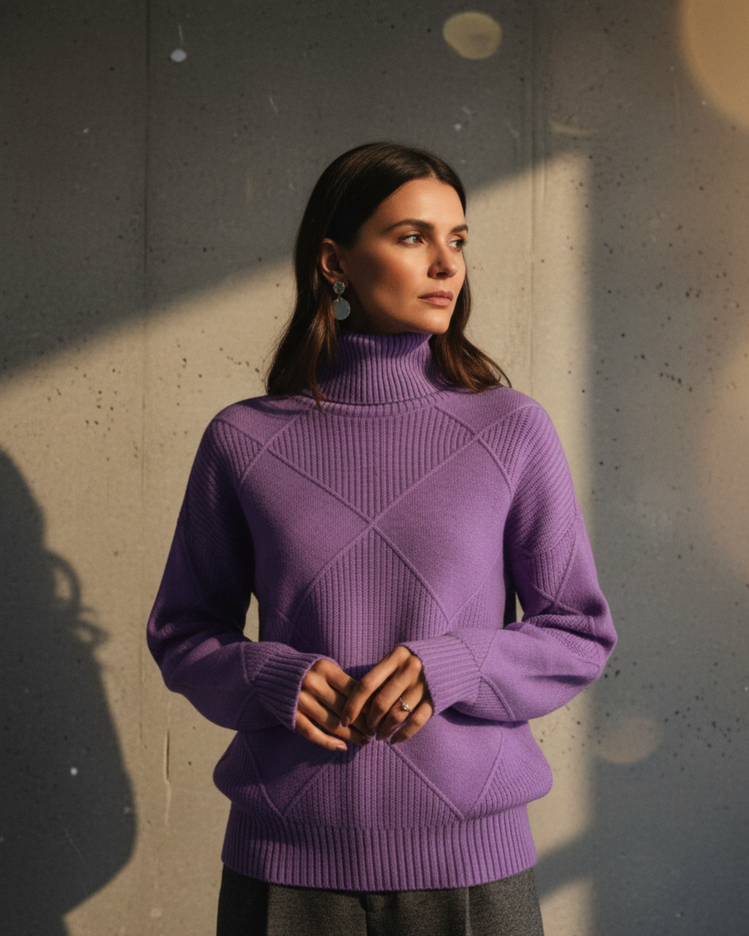Kate™ | Woolen Knitted Turtle Neck