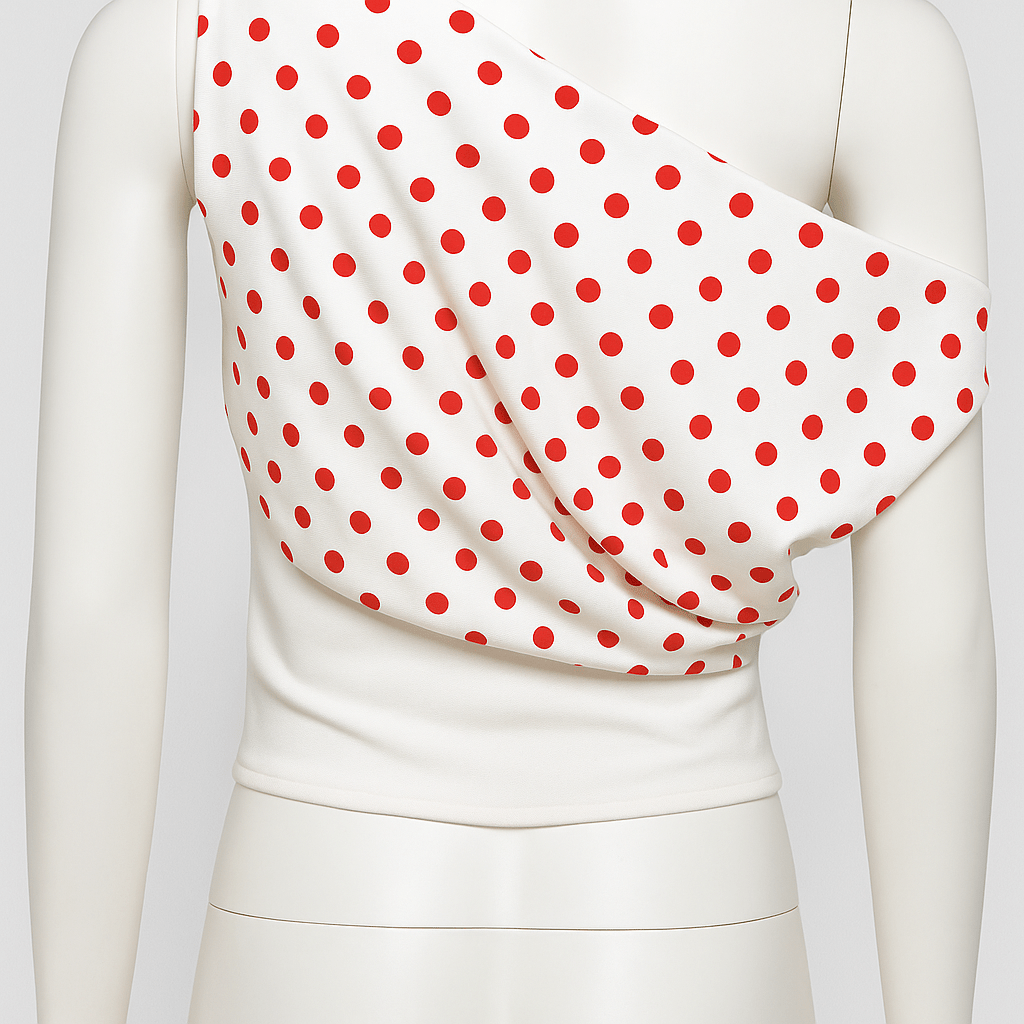 POLKADOT WHITE TOP - SUNDRA
