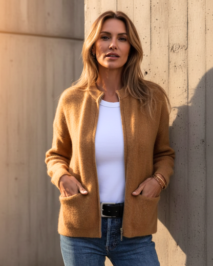 Liv™ | Zip-Up Knitted Cardigan