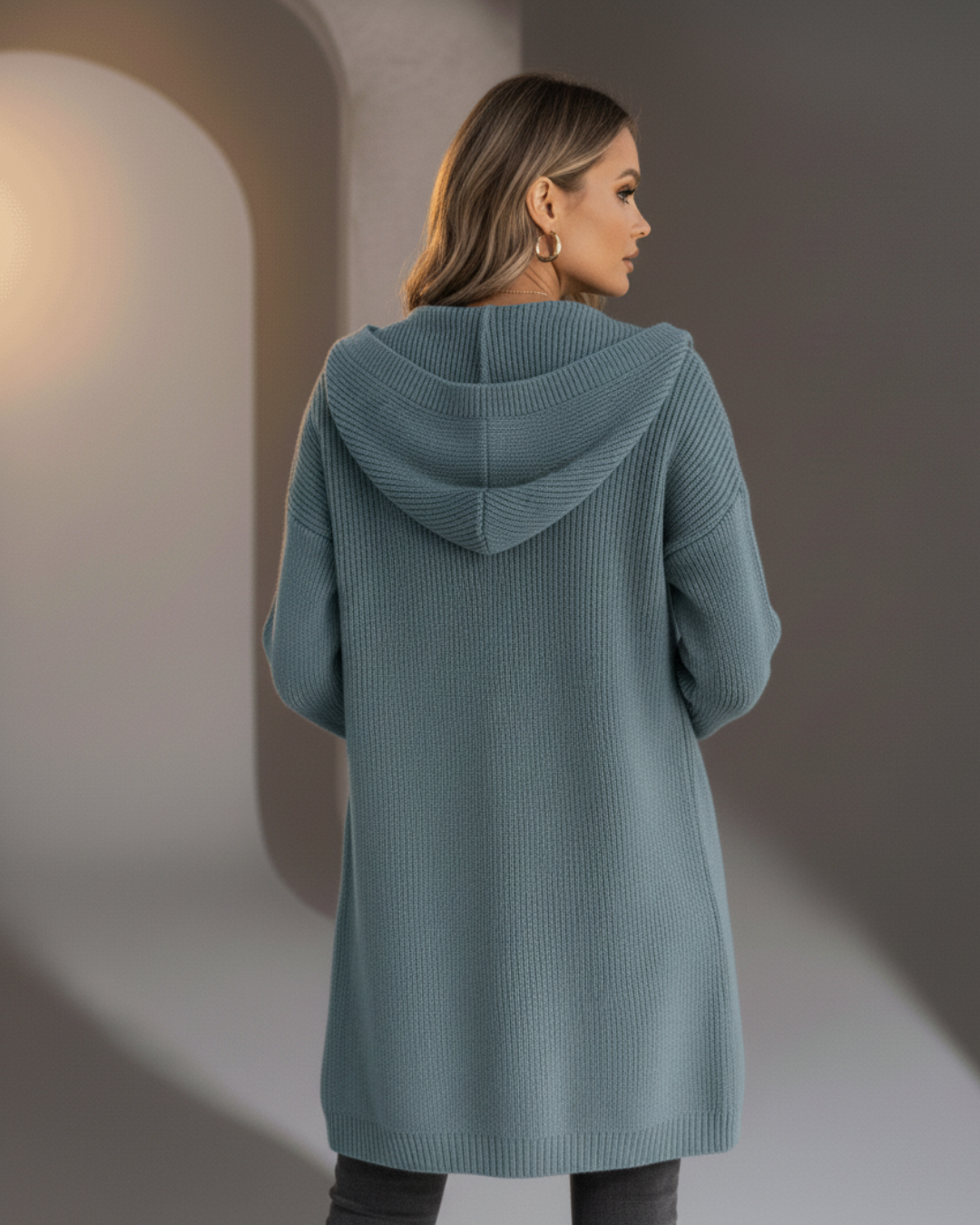 Cora™ | Long Hooded Cardigan