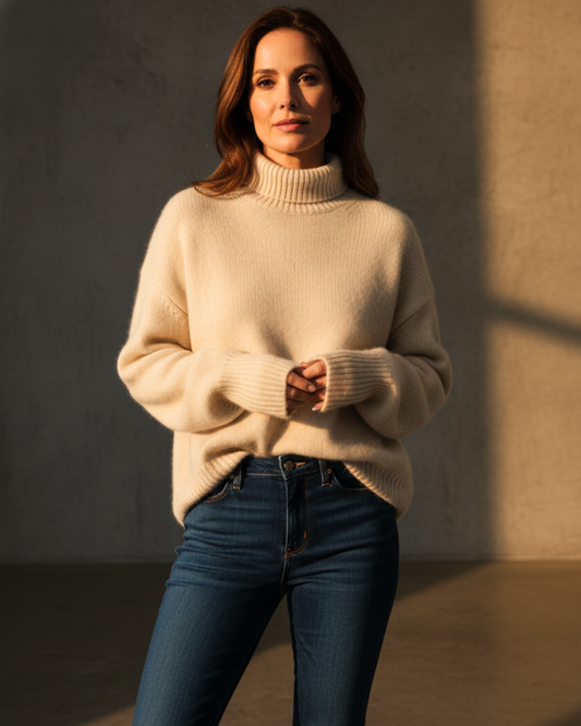 Jess™ | Classic Knitted High Collar