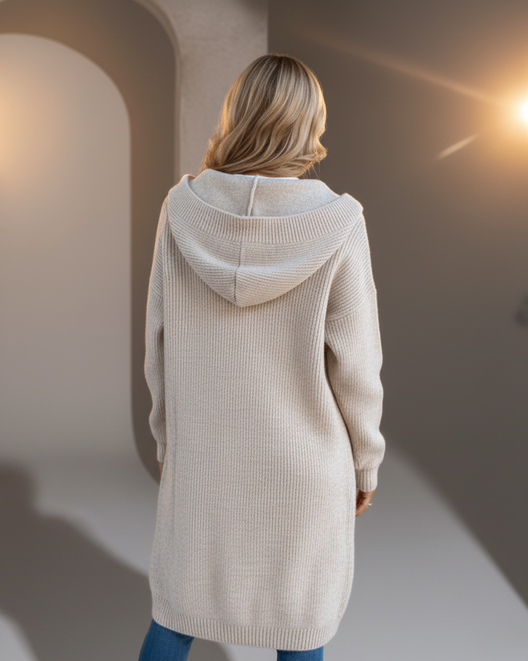 Cora™ | Long Hooded Cardigan