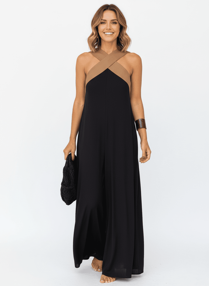 Aimee | Breathable Comfortable Crossed Maxi Dress - SUNDRA