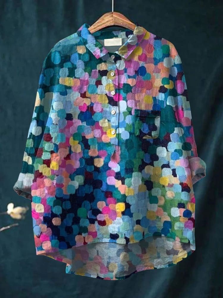 Amara | Colourful Dot Print Shirt - SUNDRA