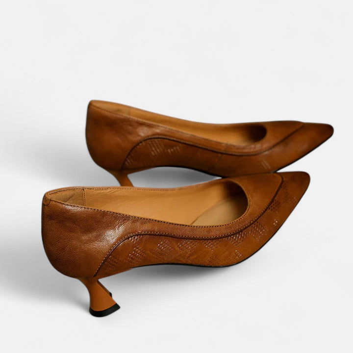 Amara | Leather Heels - SUNDRA