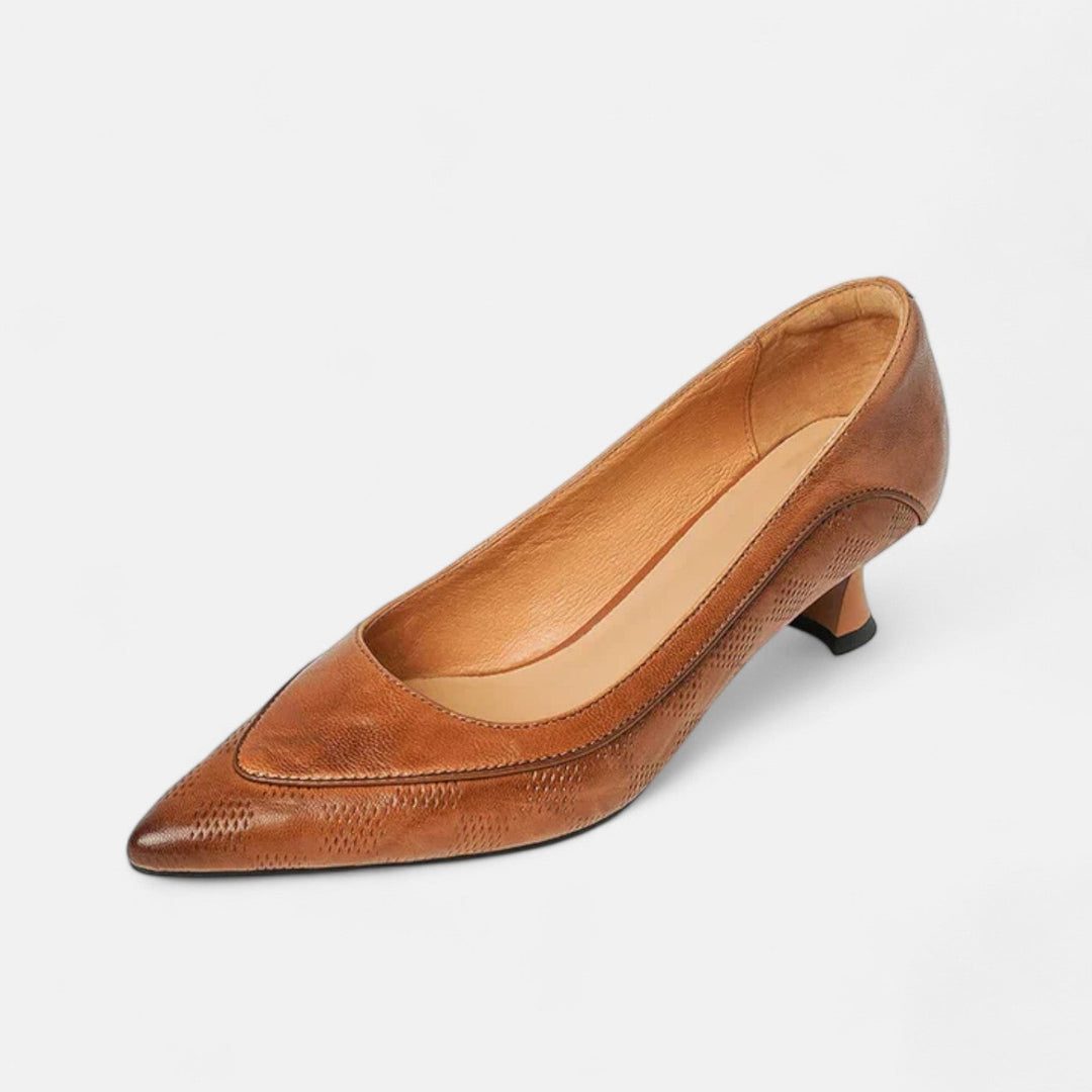 Amara | Leather Heels - SUNDRA