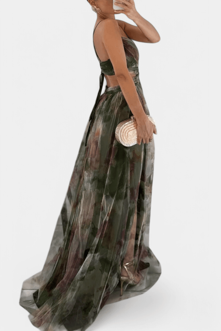 Athena | Watercolour Maxi Dress - SUNDRA