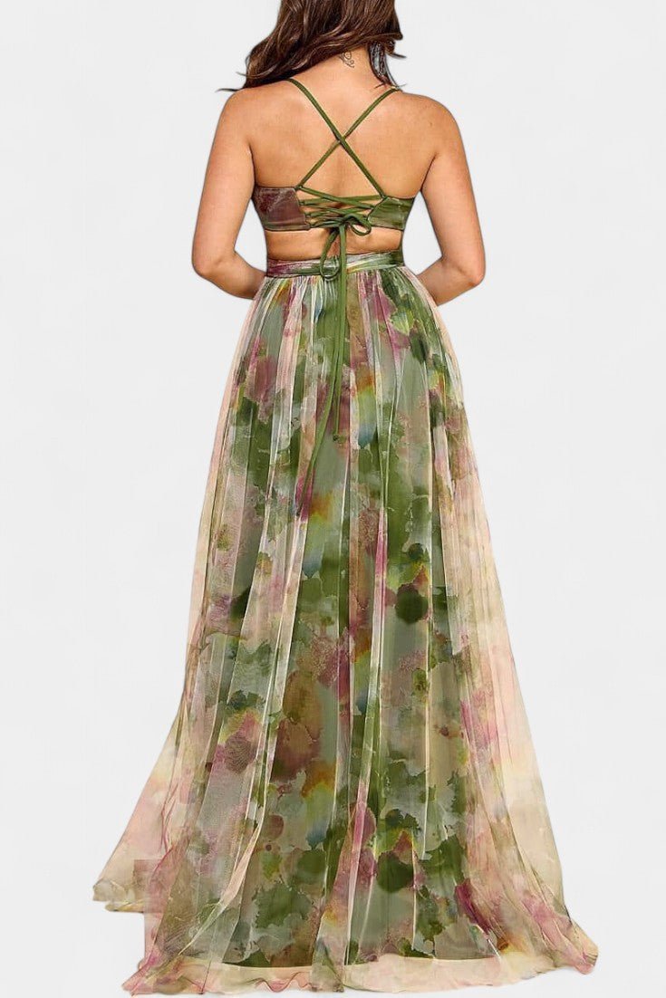 Athena | Watercolour Maxi Dress - SUNDRA