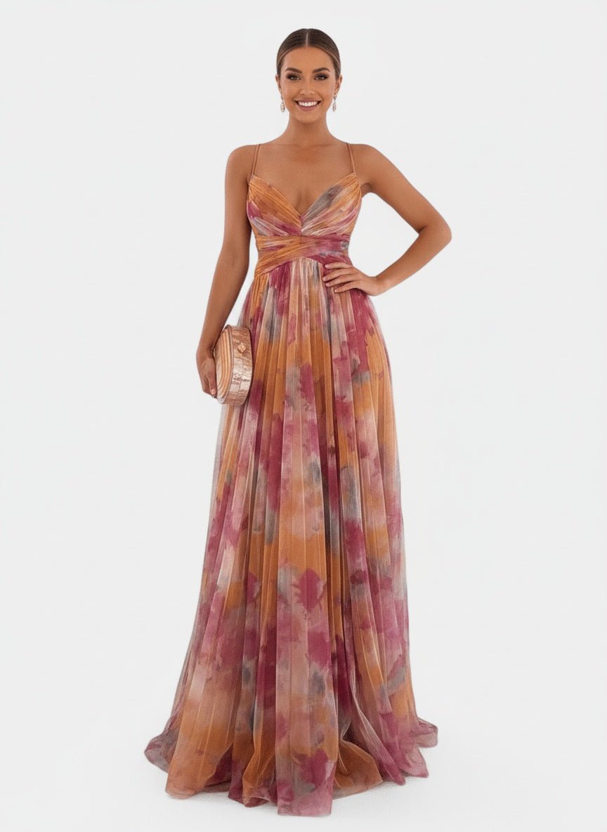Athena | Watercolour Maxi Dress - SUNDRA
