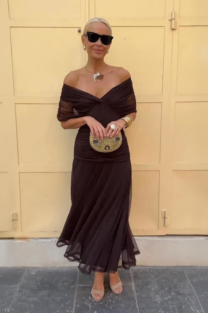 Bella™ | Elegant V - neck Fantasy Party Maxi Dress - SUNDRA