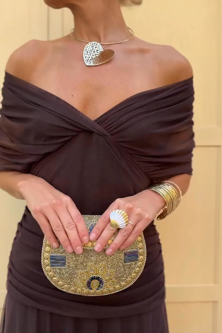 Bella™ | Elegant V - neck Fantasy Party Maxi Dress - SUNDRA