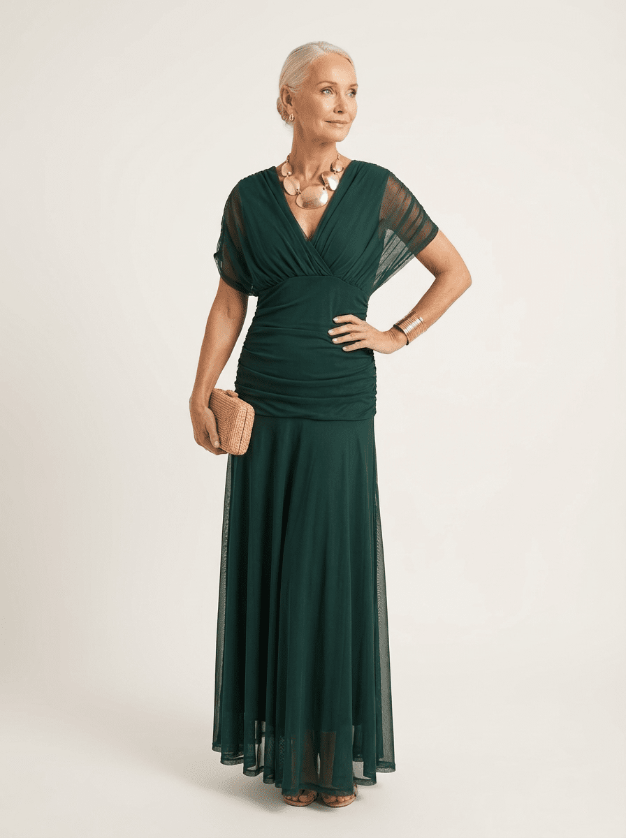 Bella™ | Elegant V - neck Fantasy Party Maxi Dress - SUNDRA