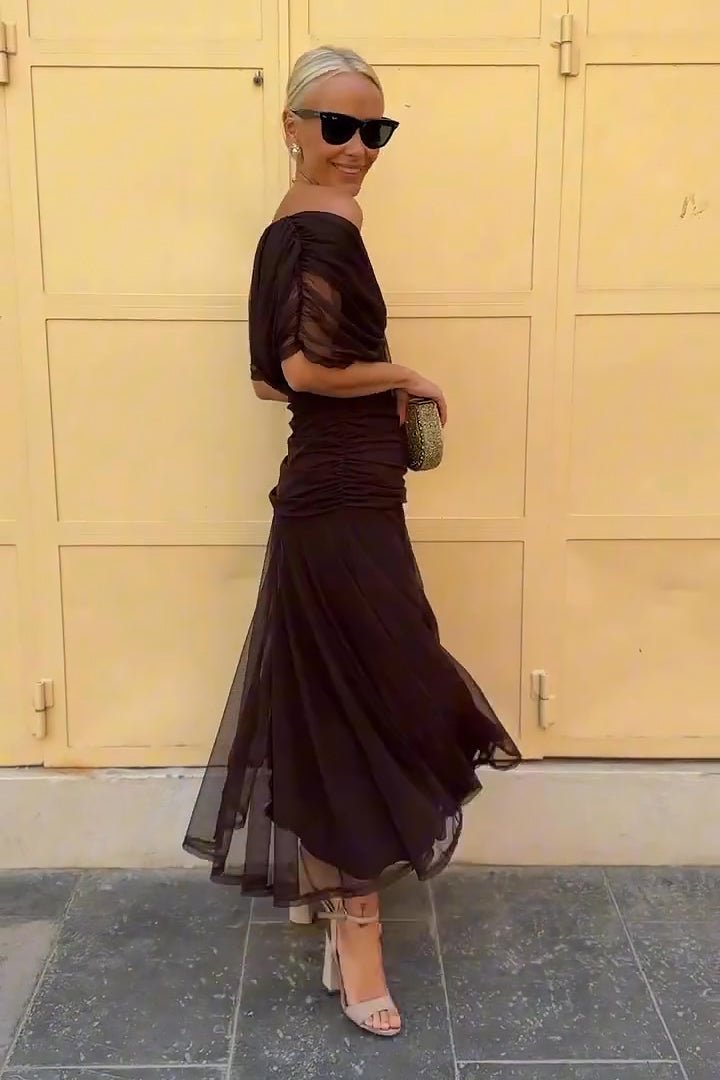 Bella™ | Elegant V - neck Fantasy Party Maxi Dress - SUNDRA