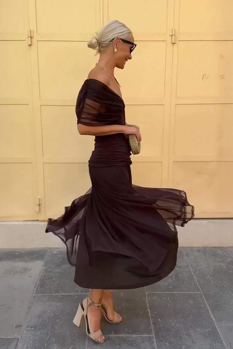 Bella™ | Elegant V - neck Fantasy Party Maxi Dress - SUNDRA