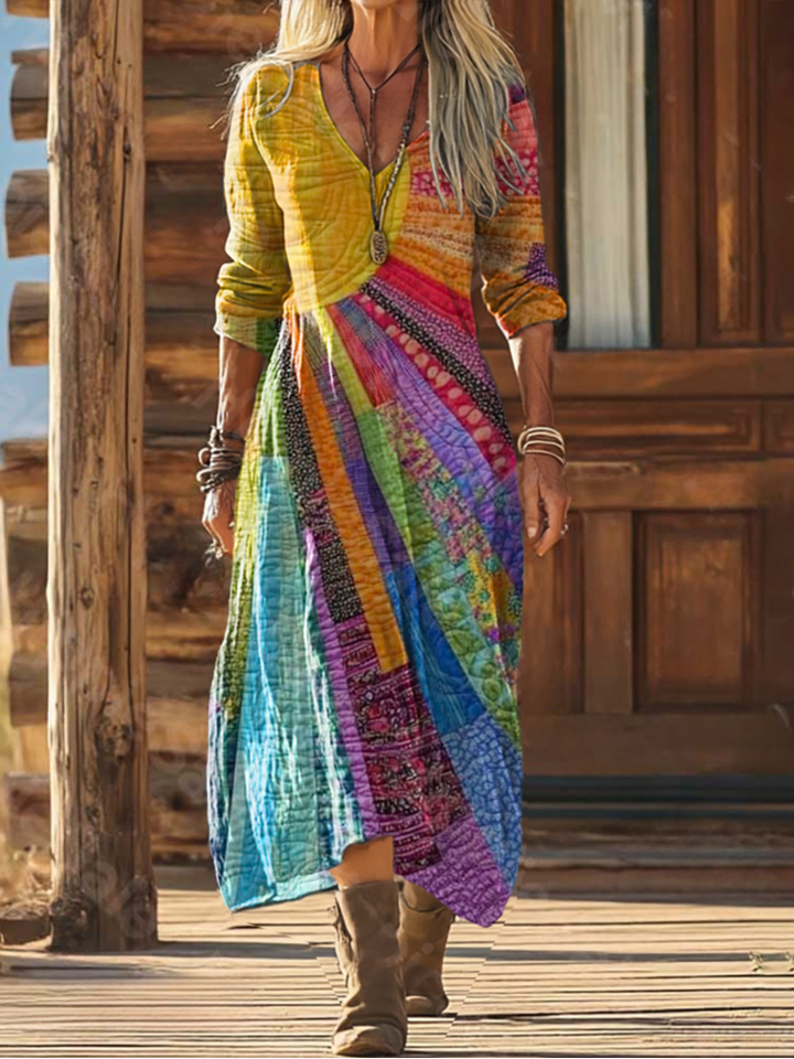 Bohemian Sun Design Dress - SUNDRA