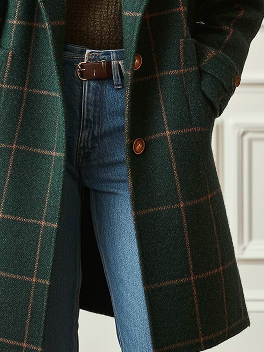 Cambridge™ | Wool Check Coat - SUNDRA