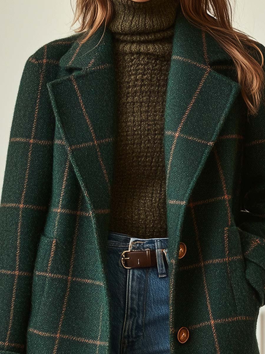 Cambridge™ | Wool Check Coat - SUNDRA