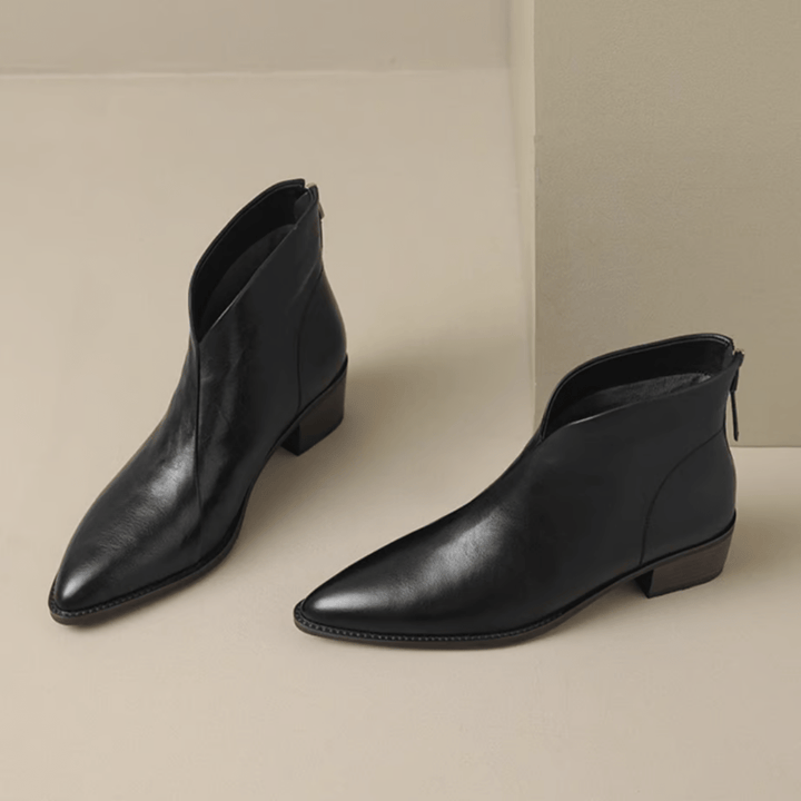 Camille™ | Luxury Ankle Boots with Low Heel - SUNDRA