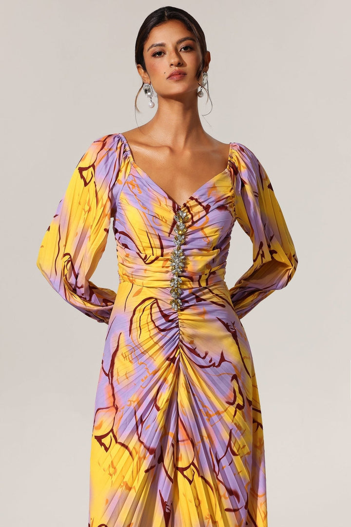 Carly | Elegant V - Neck Dress - SUNDRA