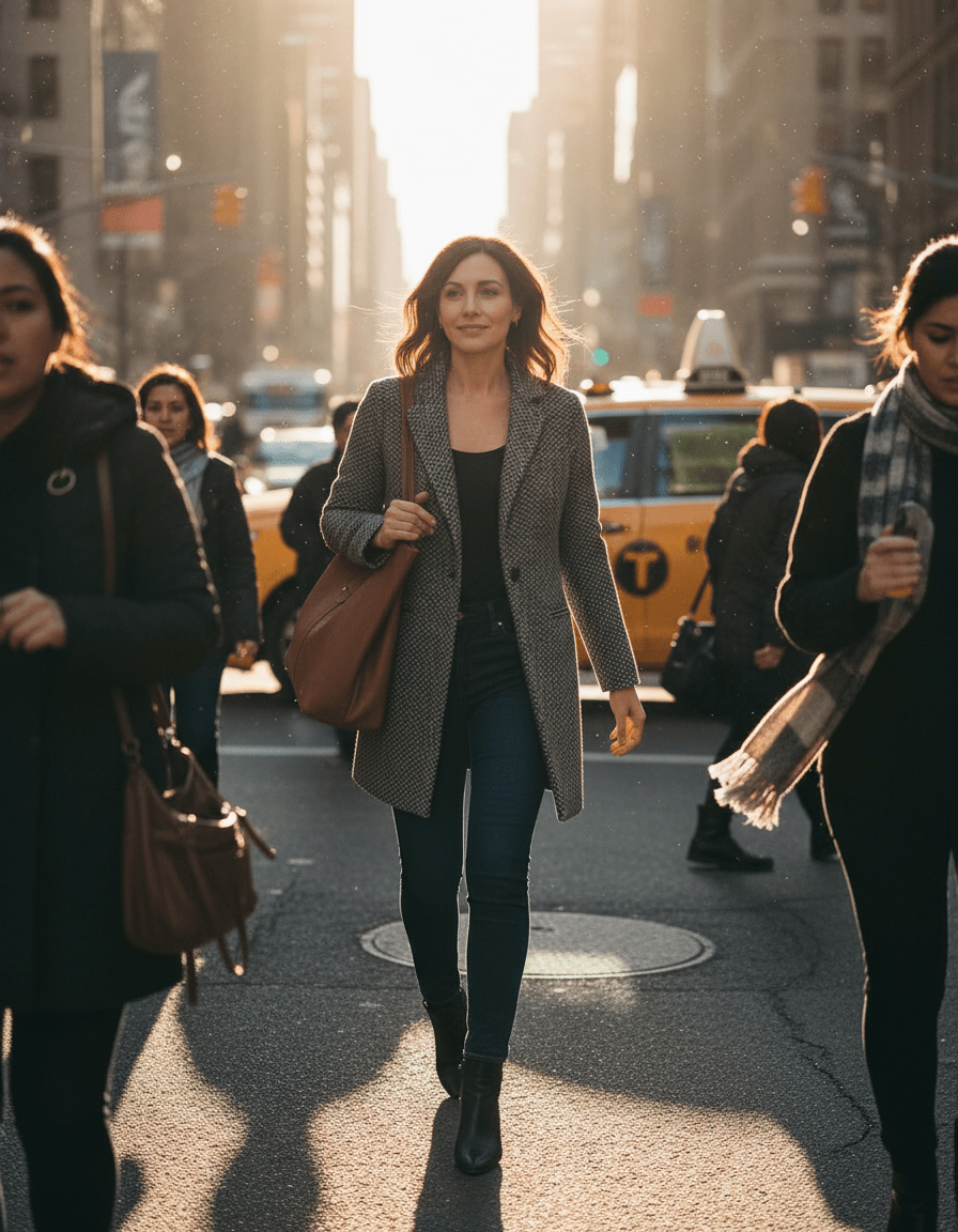 Casy™ | Houndstooth Coat - SUNDRA