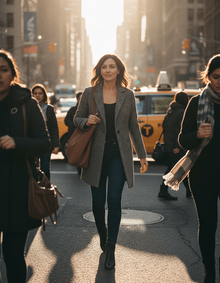 Casy™ | Houndstooth Coat - SUNDRA