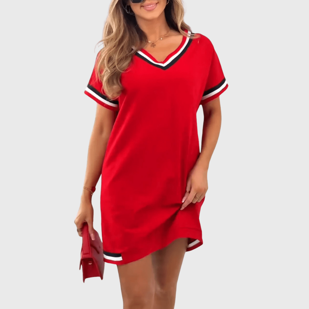 Clara | Short - Sleeve Everyday Dress - SUNDRA