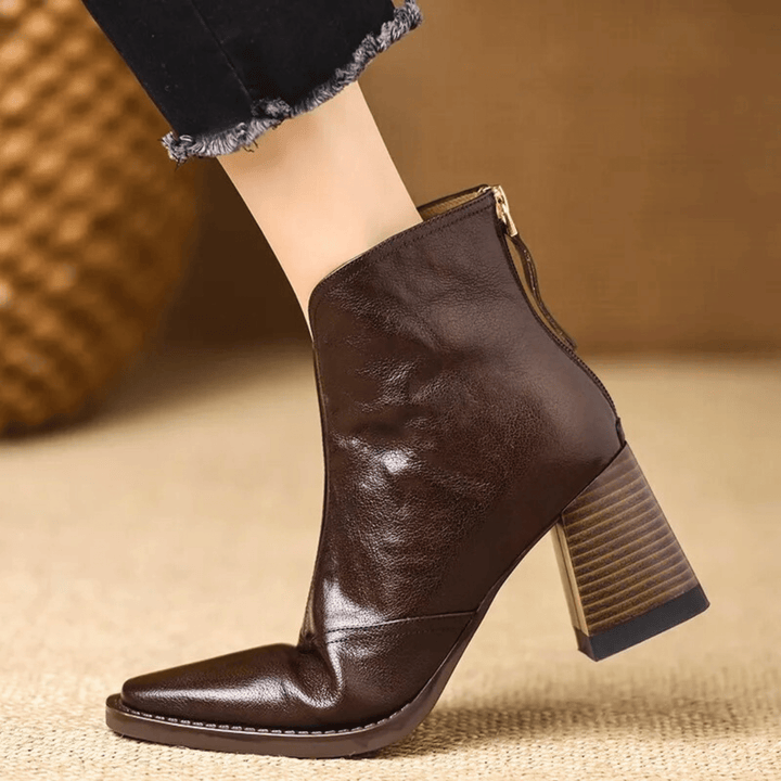Claudia | Luxury Ankle Boots with Medium Heel - SUNDRA