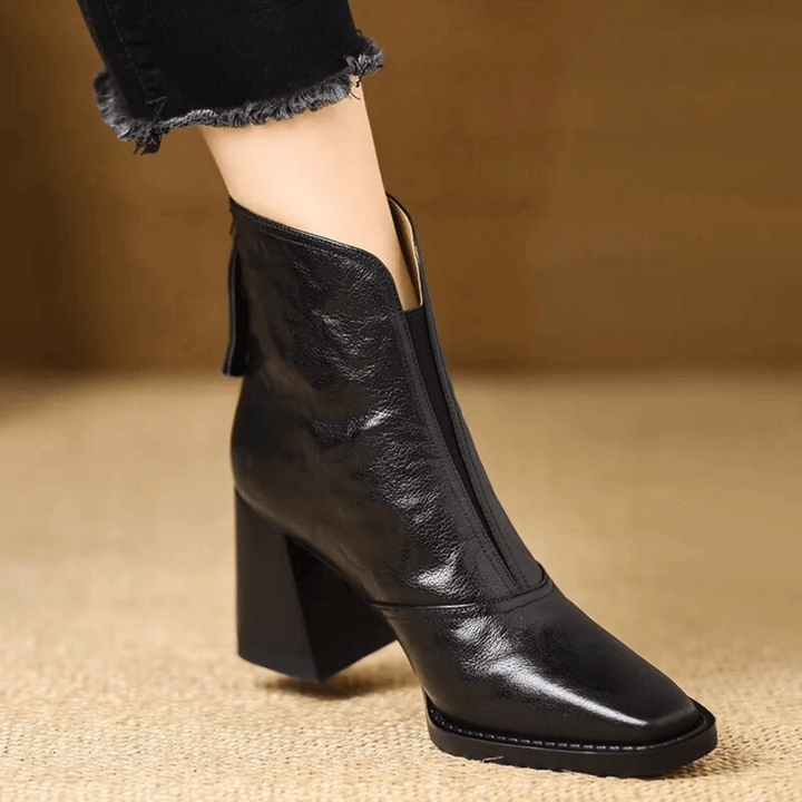 Claudia | Luxury Ankle Boots with Medium Heel - SUNDRA