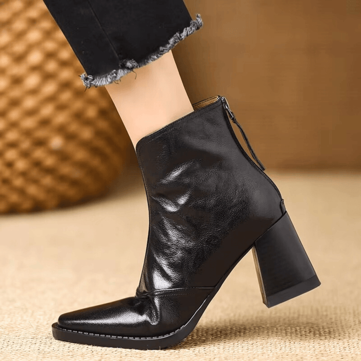 Claudia | Luxury Ankle Boots with Medium Heel - SUNDRA