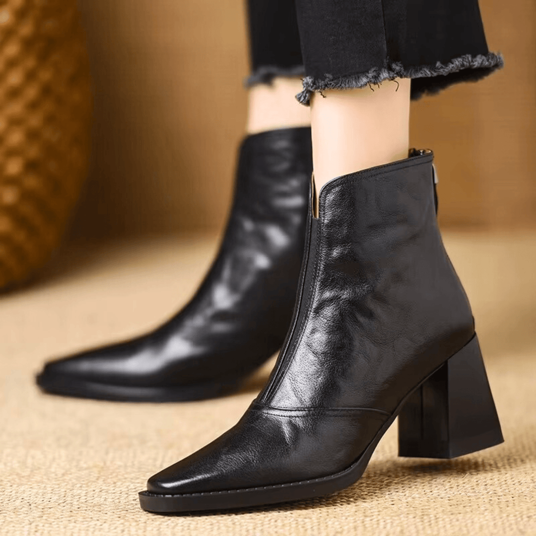 Claudia | Luxury Ankle Boots with Medium Heel - SUNDRA