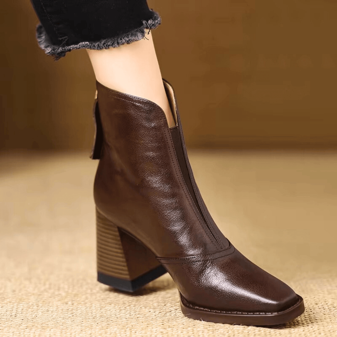 Claudia | Luxury Ankle Boots with Medium Heel - SUNDRA
