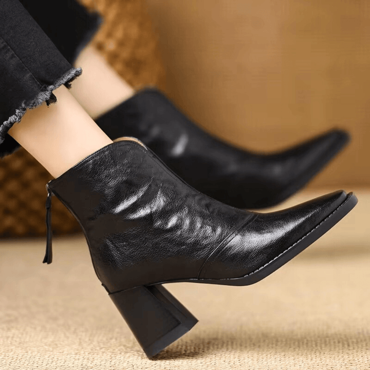 Claudia | Luxury Ankle Boots with Medium Heel - SUNDRA