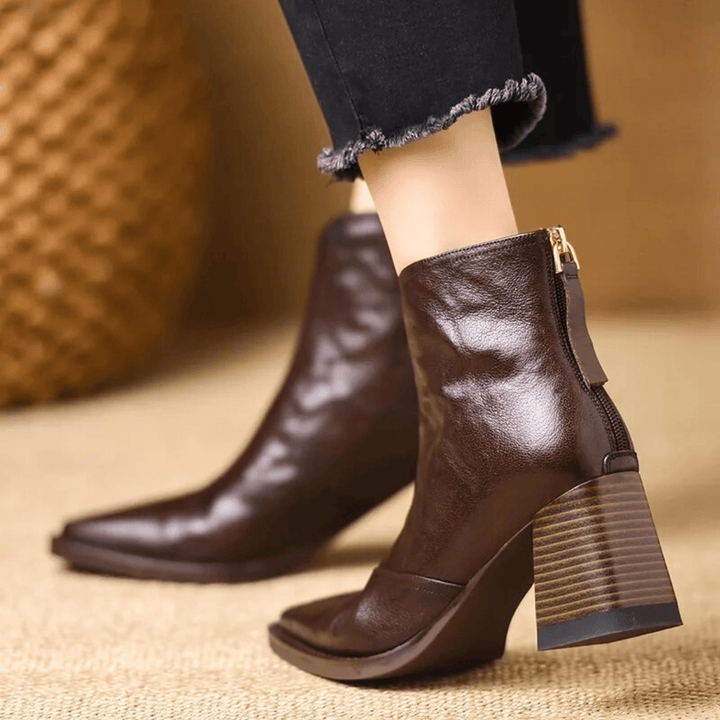 Claudia | Luxury Ankle Boots with Medium Heel - SUNDRA