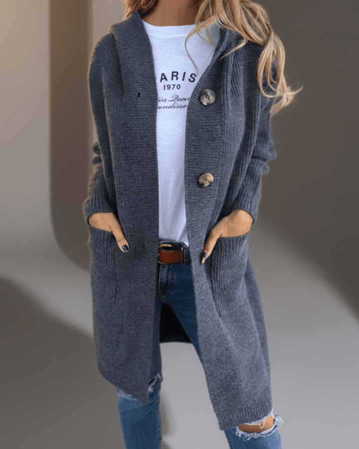 Cora™ | Long Hooded Cardigan - SUNDRA