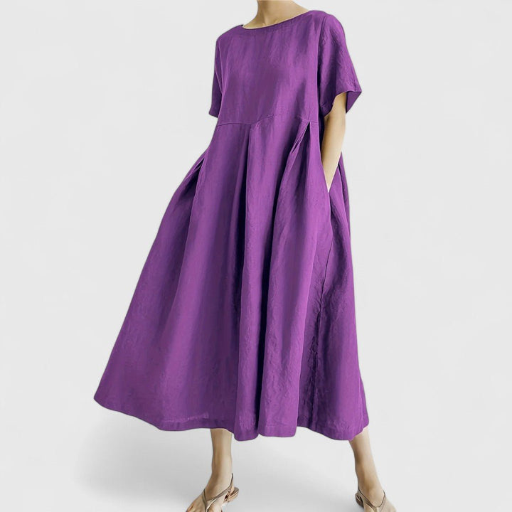 Ellie - Elegant Tummy Covering Maxi Dress - SUNDRA