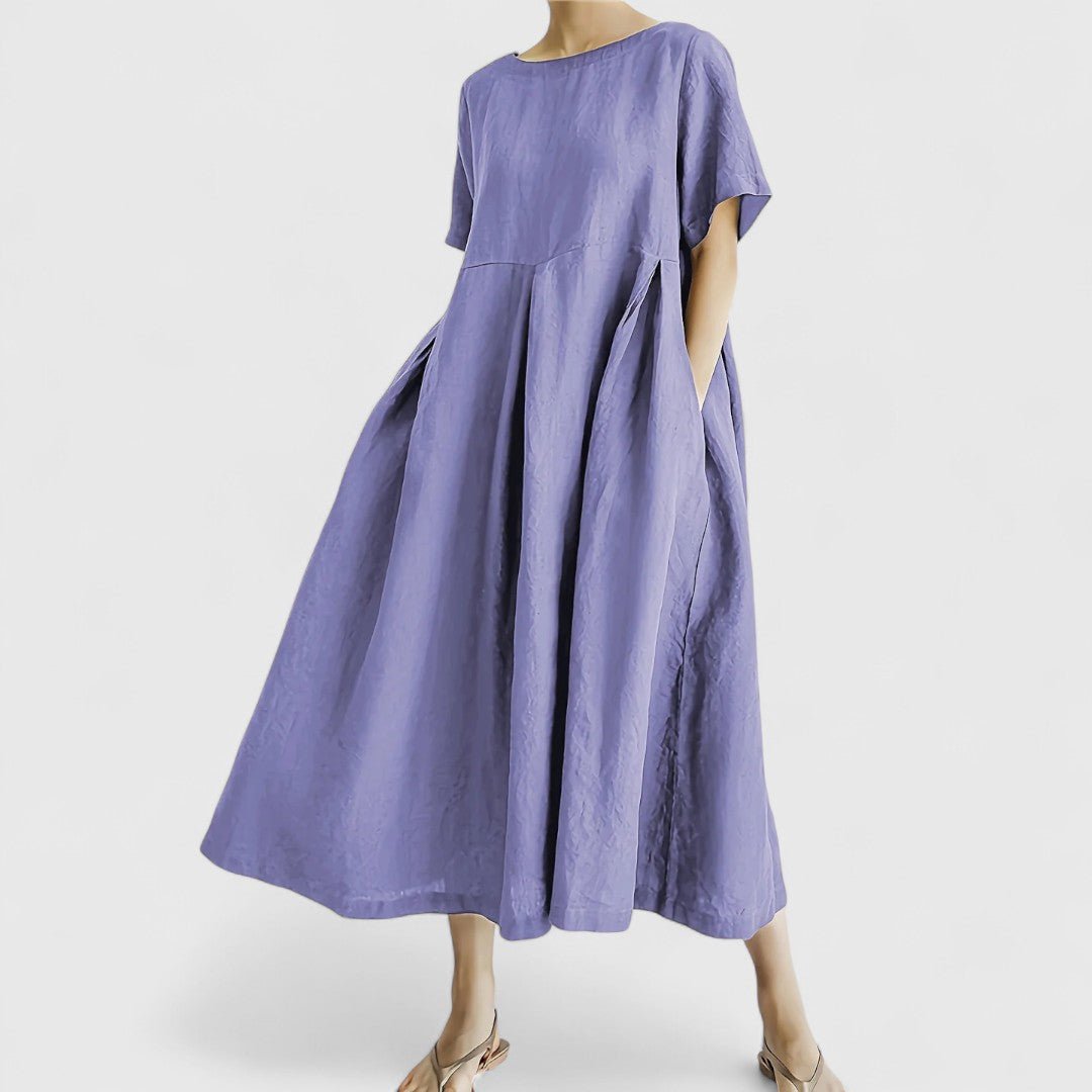 Ellie - Elegant Tummy Covering Maxi Dress - SUNDRA