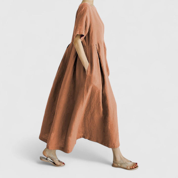 Ellie - Elegant Tummy Covering Maxi Dress - SUNDRA