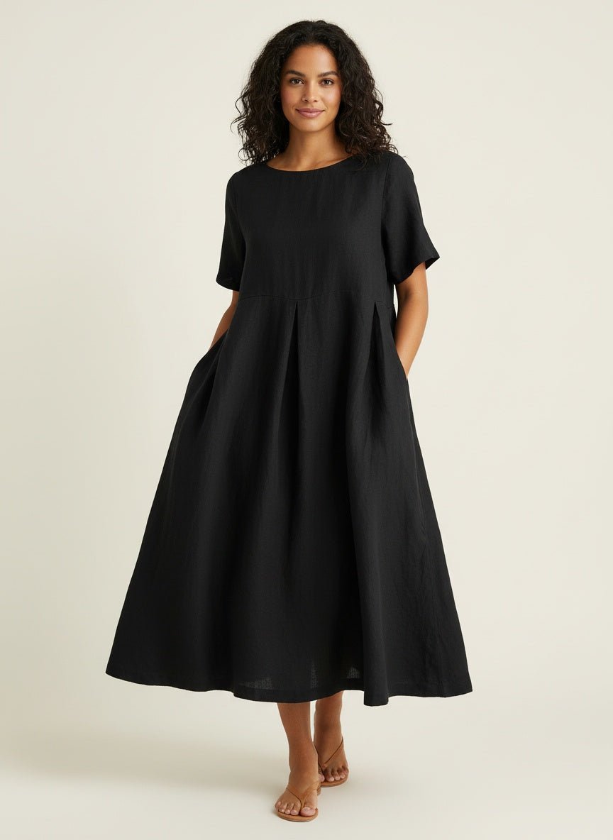 Ellie - Elegant Tummy Covering Maxi Dress - SUNDRA