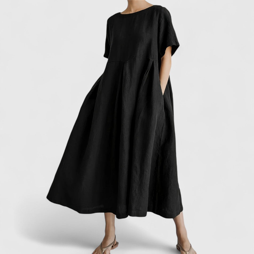 Ellie - Elegant Tummy Covering Maxi Dress - SUNDRA