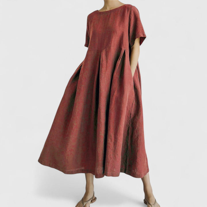 Ellie - Elegant Tummy Covering Maxi Dress - SUNDRA