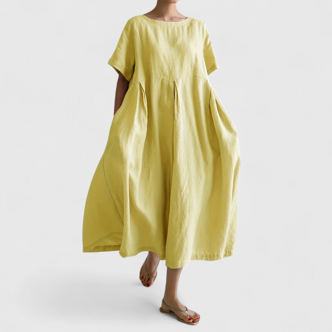 Ellie - Elegant Tummy Covering Maxi Dress - SUNDRA